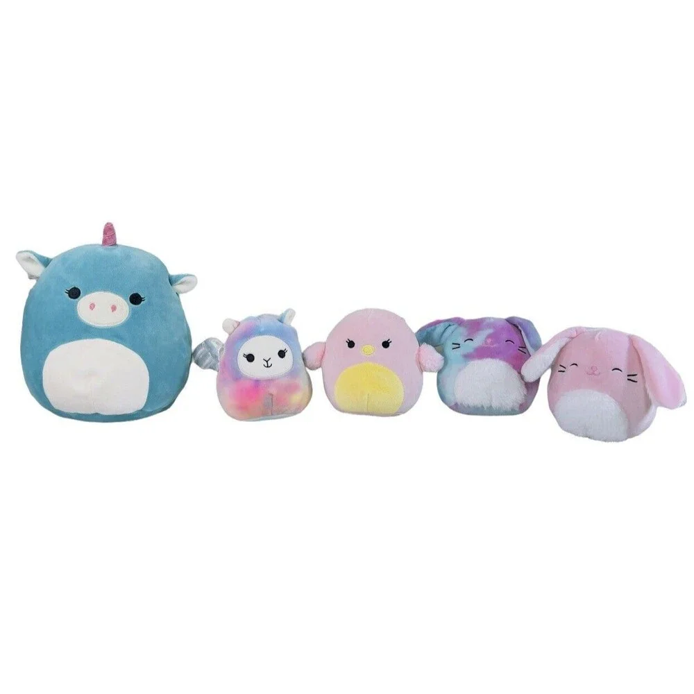 Squishmallows Kellytoy- Bundle Of 5 Plush Toy‎ Stuffed Animals Easter READ Info